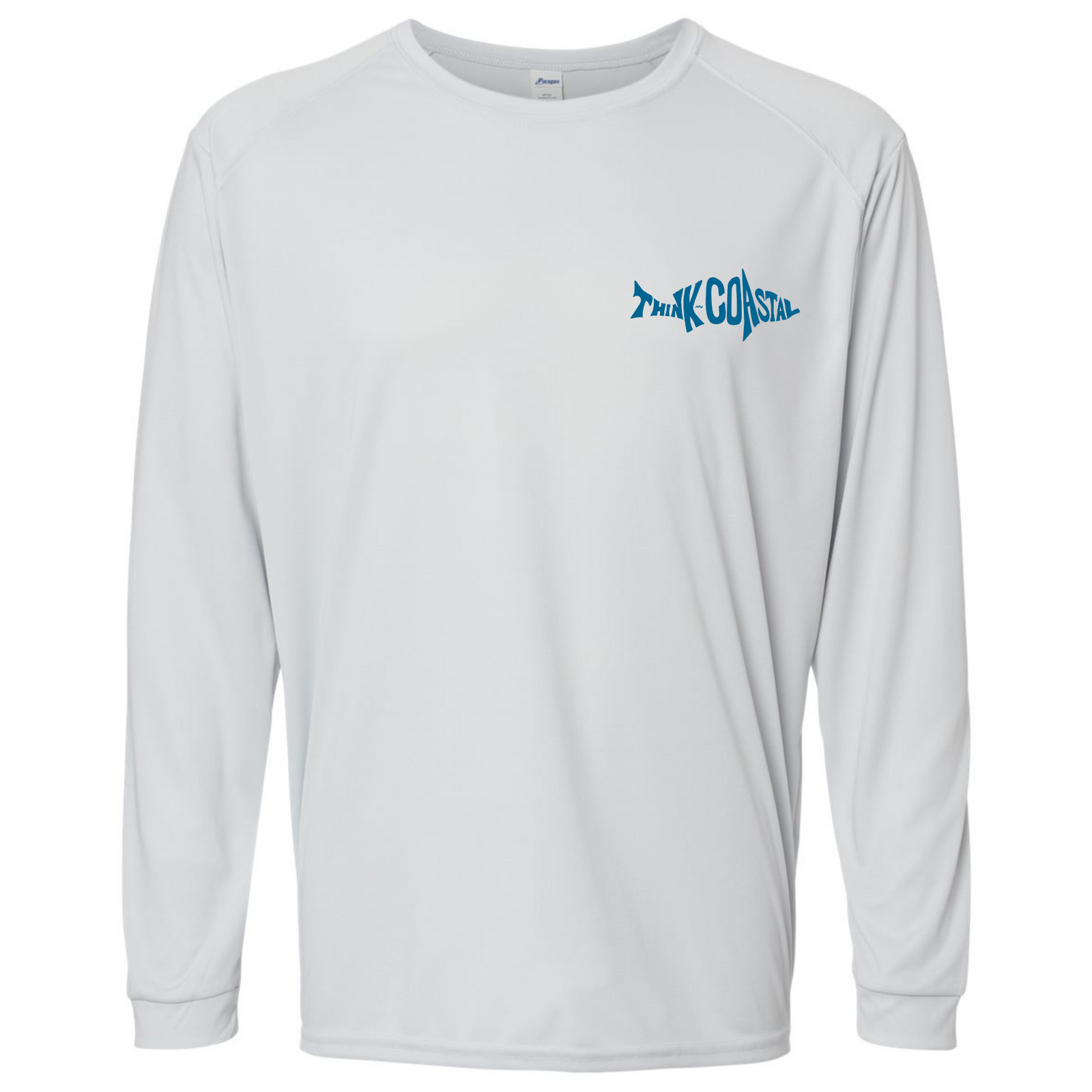Think Coastal Long-Sleeve Red Drum Performance Shirt - Aluminum