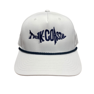 Red Drum Rope Hat - White