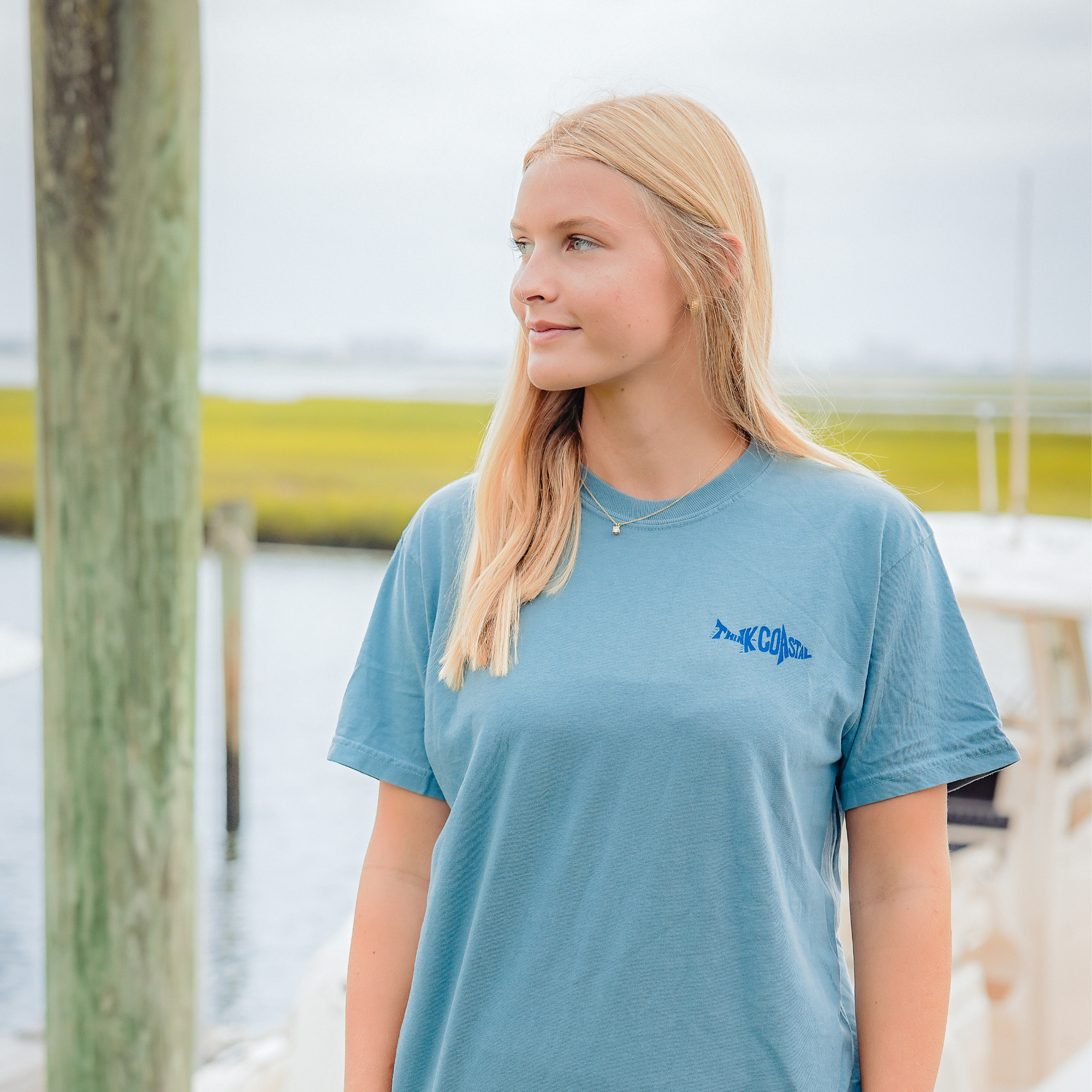 Sound to Satellite Cotton T-shirt - Ice Blue