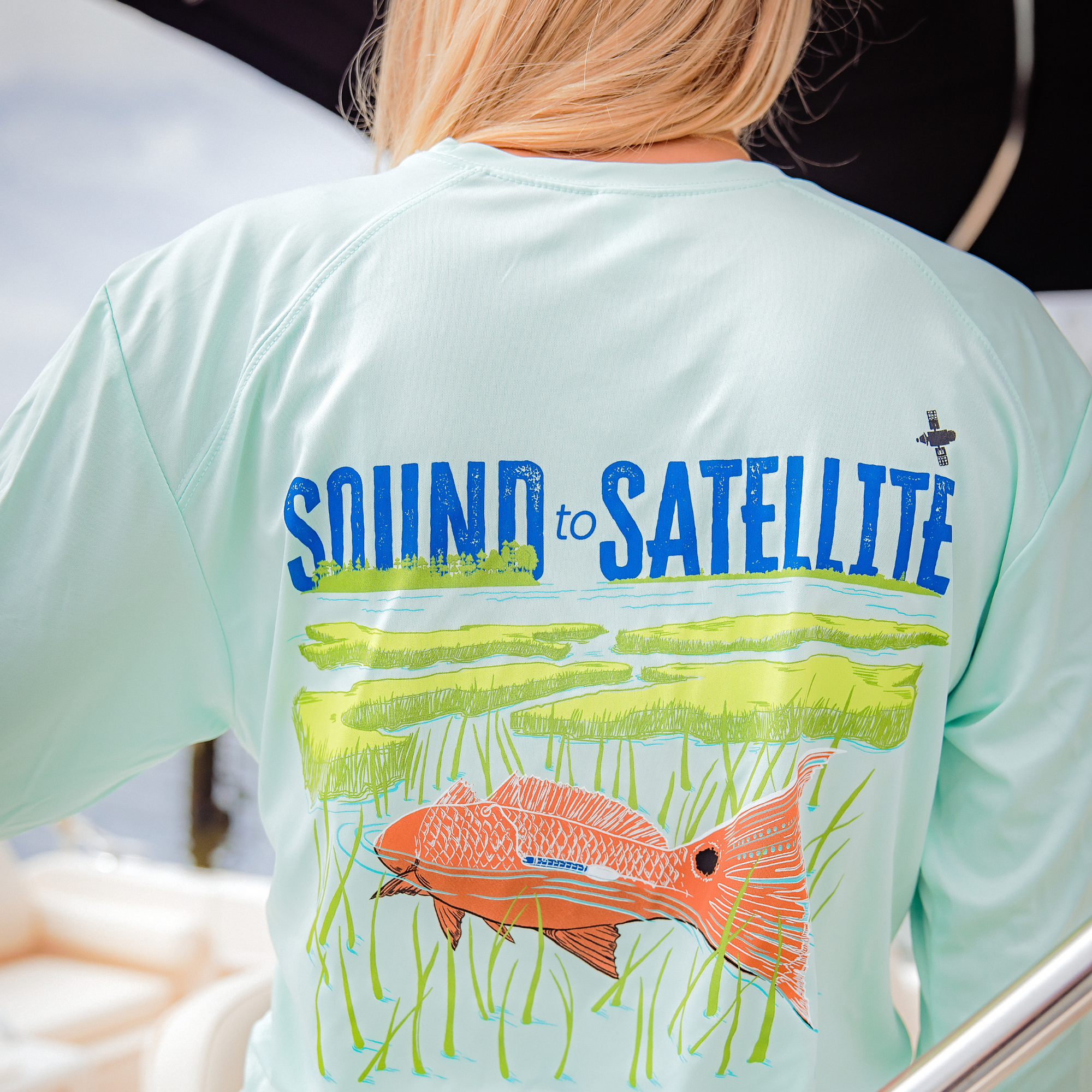 Sound to Satellite Long-Sleeve Performance Shirt - Mint