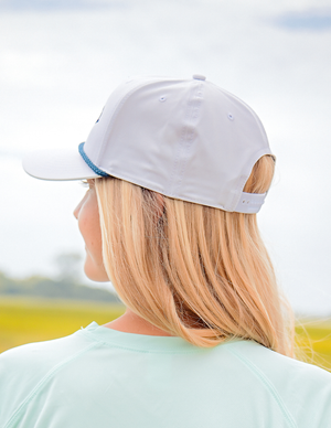 Red Drum Rope Hat - White