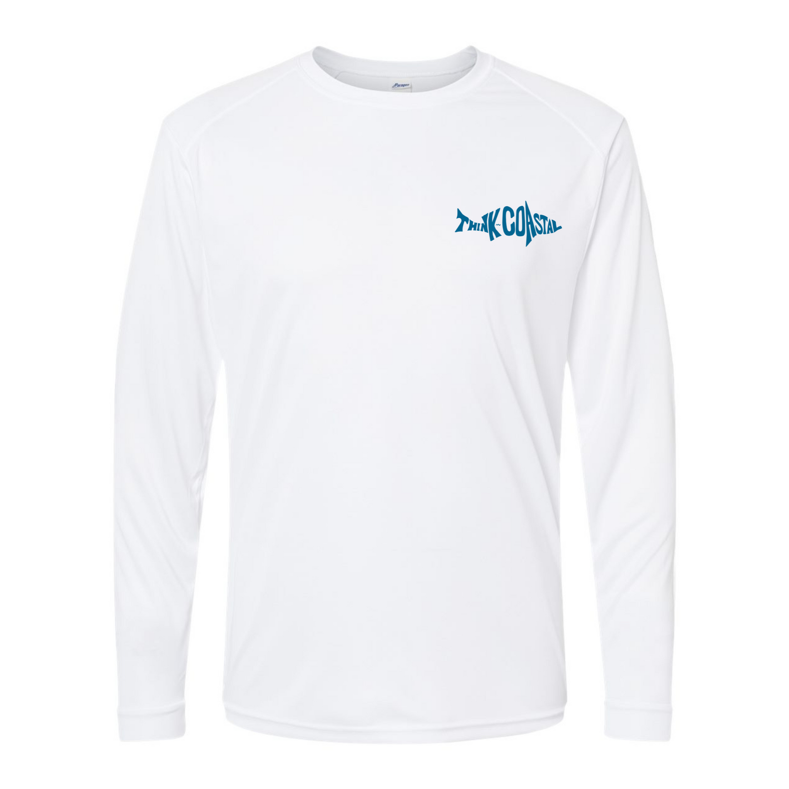 Think Coastal Long-Sleeve Red Drum Performance Shirt - White